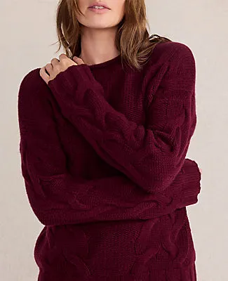 Ann Taylor CASHMERE EXPLODED CABLE ROLL NK sold by Ann Taylor