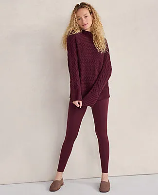 Ann Taylor Haven Well Within Organic Cotton Horizontal Cable Funnel Neck Sweater sold by Ann Taylor product image thumbnail 2