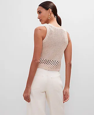 Ann Taylor Crochet Sweater Shell Top sold by Ann Taylor product image thumbnail 3