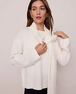 Ann Taylor Petite Weekend Collection Scarf Sweater sold by Ann Taylor product image thumbnail 3