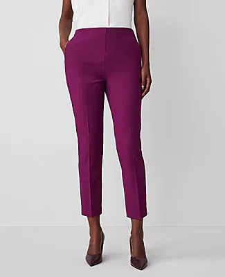 Ann Taylor The Petite High Rise Size Zip Ankle Pant in Bi-Stretch - Curvy Fit sold by Ann Taylor
