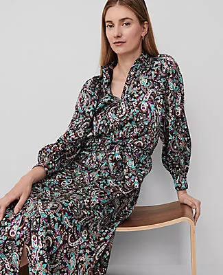 Ann Taylor Petite Floral Belted Shirtdress sold by Ann Taylor product image thumbnail 4