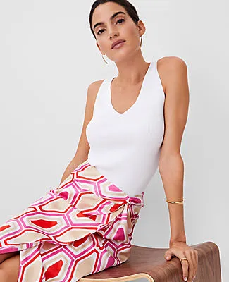 Ann Taylor Petite Geo Knot Wrap Pencil Skirt sold by Ann Taylor product image thumbnail 2