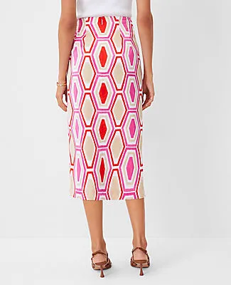 Ann Taylor Petite Geo Knot Wrap Pencil Skirt sold by Ann Taylor product image thumbnail 4