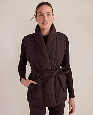 Ann Taylor Haven Well Within Quilted Puffer Belted Vest sold by Ann Taylor