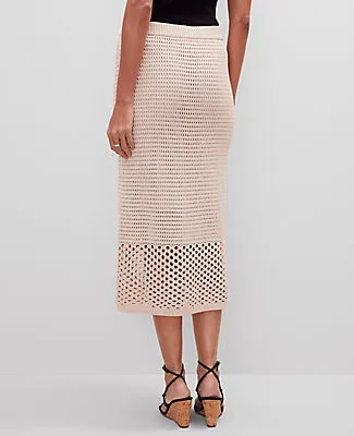 Ann Taylor Petite Crochet Pencil Skirt sold by Ann Taylor product image thumbnail 4