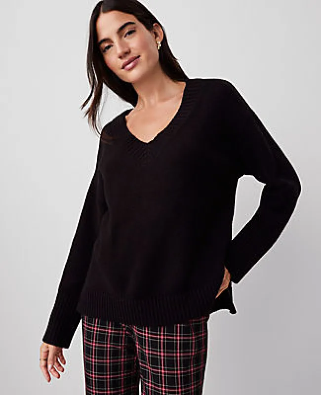 Ann Taylor Oversized V-Neck Sweater sold by Ann Taylor