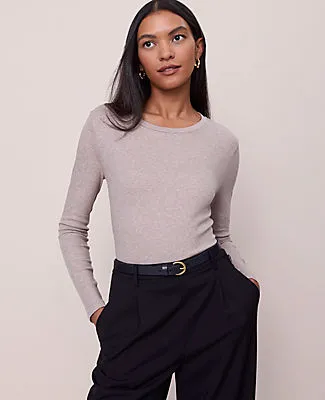 Ann Taylor Long Sleeve Crew Neck Top sold by Ann Taylor