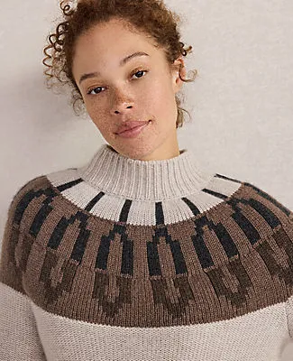 Ann Taylor Haven Well Within Cashmere Fairisle Mock Neck Sweater sold by Ann Taylor product image thumbnail 2