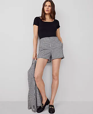 Ann Taylor The Side-Zip Short in Gingham sold by Ann Taylor product image thumbnail 2