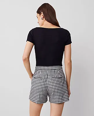 Ann Taylor The Side-Zip Short in Gingham sold by Ann Taylor product image thumbnail 4