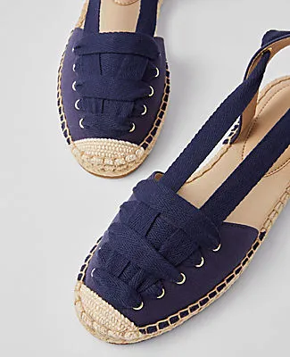 Ann Taylor Weekend Collection Lace-Up Espadrille Flat sold by Ann Taylor product image thumbnail 2