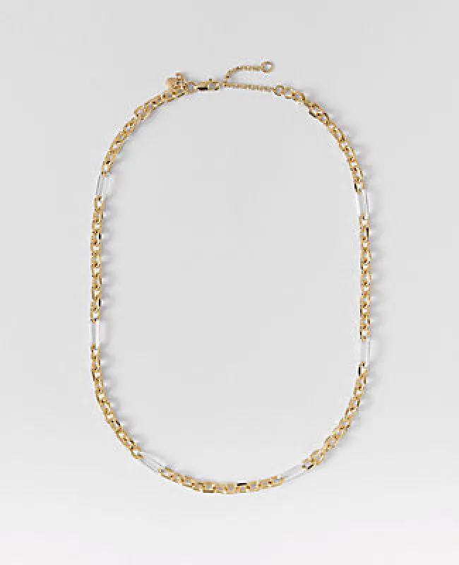 Ann Taylor Mixed Metal Chain Link Necklace sold by Ann Taylor