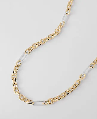 Ann Taylor Mixed Metal Chain Link Necklace sold by Ann Taylor product image thumbnail 2