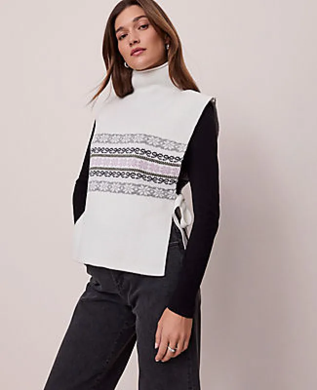 Ann Taylor Fair Isle Dickie Sweater Vest sold by Ann Taylor