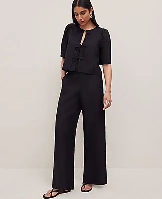 Ann Taylor The Easy Palazzo Pant in Linen Blend sold by Ann Taylor product image thumbnail 2