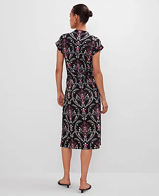 Ann Taylor Petite Floral Knit Belted Shirtdress sold by Ann Taylor product image thumbnail 2
