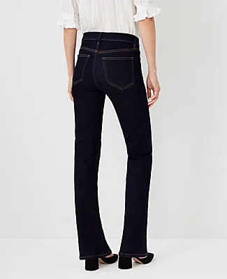 Ann Taylor Sculpting Pocket Mid Rise Boot Cut Jeans in Classic Rinse Wash sold by Ann Taylor product image thumbnail 2