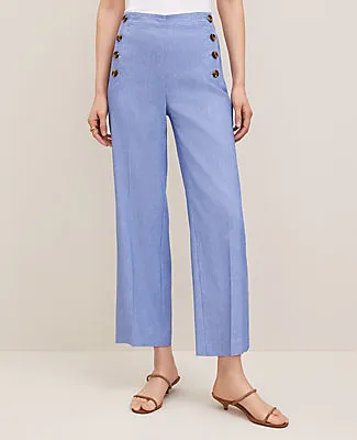 Ann Taylor The Sailor Grace Straight Pant in Linen Blend sold by Ann Taylor product image thumbnail 2