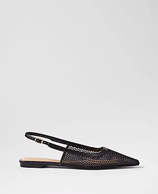Ann Taylor Mesh Nip Toe Slingback Flat sold by Ann Taylor
