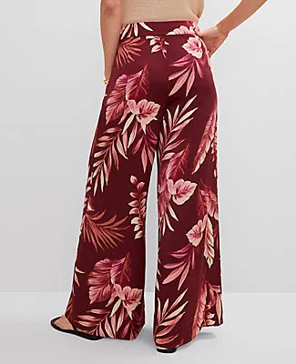 Ann Taylor Studio Collection Dramatic Wide-Leg Silk Pant in Tropical Print sold by Ann Taylor product image thumbnail 3