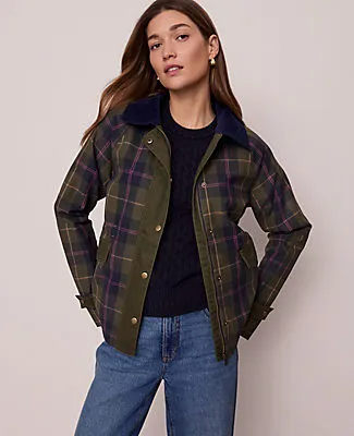 Ann Taylor Weekend Collection Plaid Collared Jacket sold by Ann Taylor