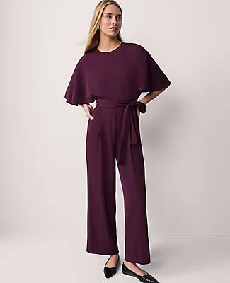 Ann Taylor Petite Belted Crew Neck Jumpsuit sold by Ann Taylor