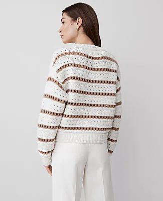 Ann Taylor Striped Stitch Sweater sold by Ann Taylor product image thumbnail 2