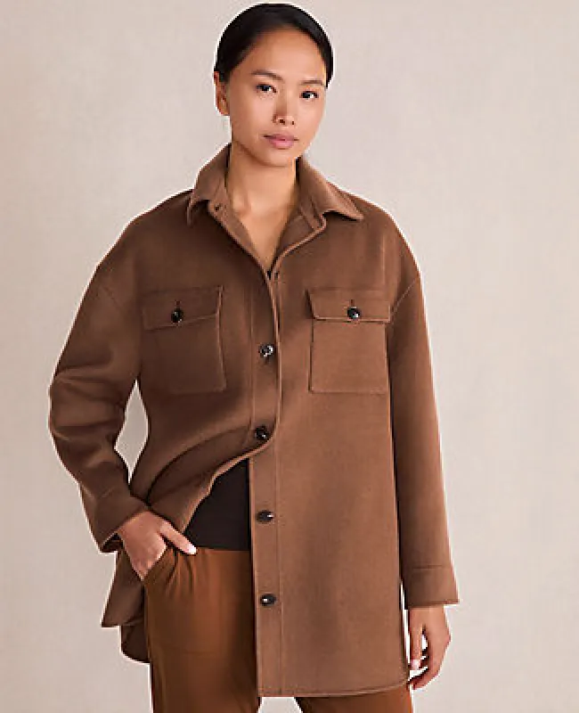 Ann Taylor Haven Well Within Wool Blend Oversized Shaket sold by Ann Taylor