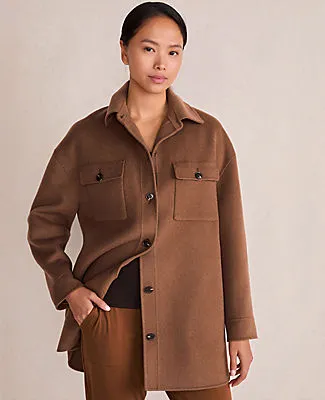 Ann Taylor Haven Well Within Wool Blend Oversized Shaket sold by Ann Taylor