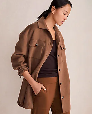 Ann Taylor Haven Well Within Wool Blend Oversized Shaket sold by Ann Taylor product image thumbnail 2