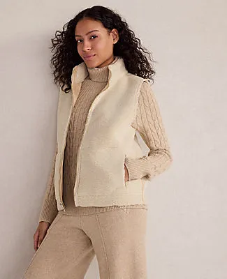 Ann Taylor Haven Well Within Faux Suede and Sherpa Reversible Vest sold by Ann Taylor product image thumbnail 2
