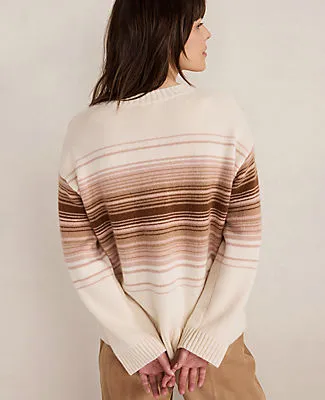 Ann Taylor Haven Well Within Cashmere Ombré Stripe Crewneck Sweater sold by Ann Taylor product image thumbnail 4