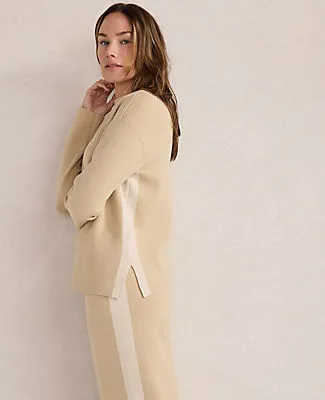 Ann Taylor Haven Well Within Tuxedo Stripe Funnel Neck Pullover sold by Ann Taylor product image thumbnail 4