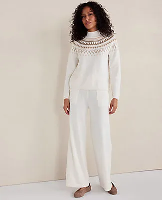 Ann Taylor Haven Well Within Organic Cotton Blend Fairisle Mock Neck Sweater sold by Ann Taylor product image thumbnail 2