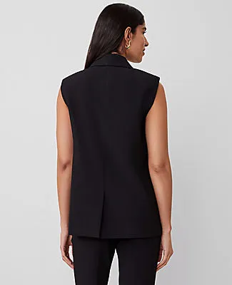 Ann Taylor The Petite Double Breasted Vest in Bi-Stretch sold by Ann Taylor product image thumbnail 2
