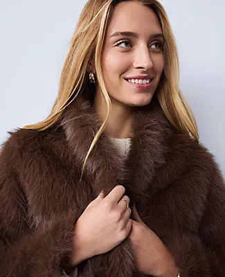 Ann Taylor Weekend Collection Faux Fur Short Jacket sold by Ann Taylor product image thumbnail 4
