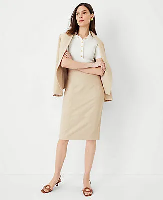 Ann Taylor The Seamed Pencil Skirt in Bi-Stretch sold by Ann Taylor