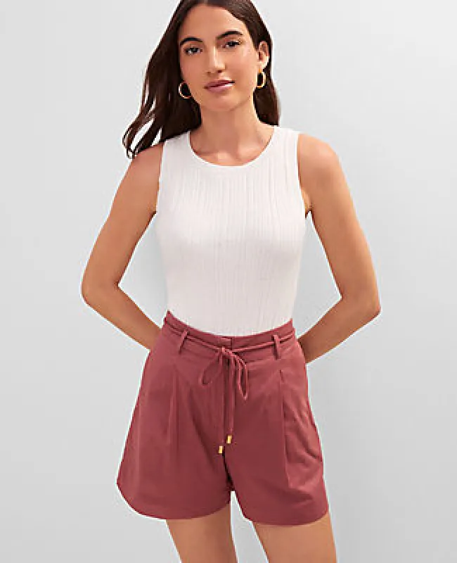 Ann Taylor Weekend Collection Belted Short sold by Ann Taylor