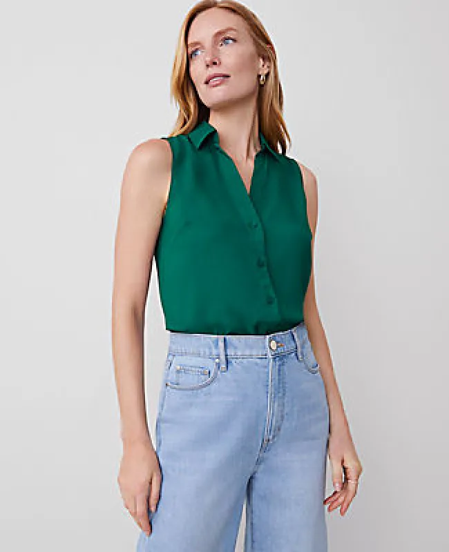 Ann Taylor Sleeveless Essential Shirt sold by Ann Taylor