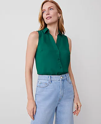Ann Taylor Sleeveless Essential Shirt sold by Ann Taylor