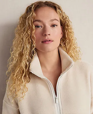 Ann Taylor Haven Well Within Faux Sherpa Half Zip Pullover sold by Ann Taylor