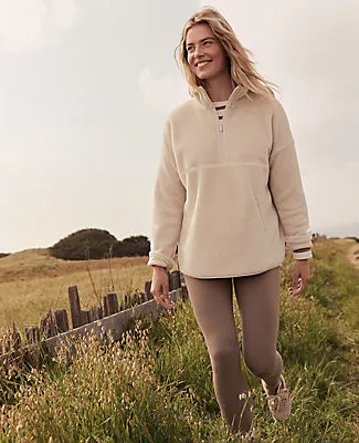 Ann Taylor Haven Well Within Faux Sherpa Half Zip Pullover sold by Ann Taylor product image thumbnail 4