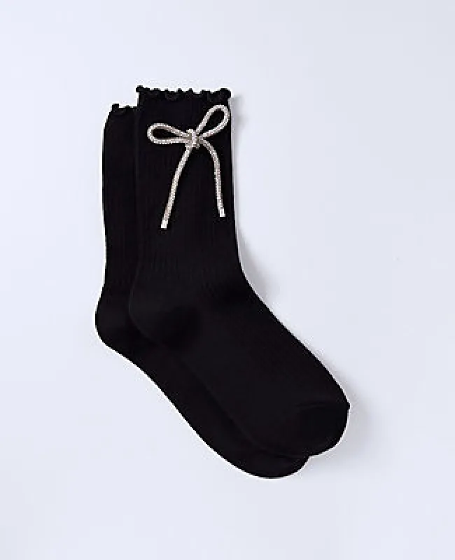 Ann Taylor Bow Crew Socks sold by Ann Taylor