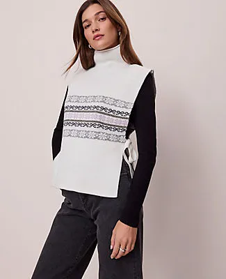 Ann Taylor Fair Isle Dickie Sweater Vest sold by Ann Taylor