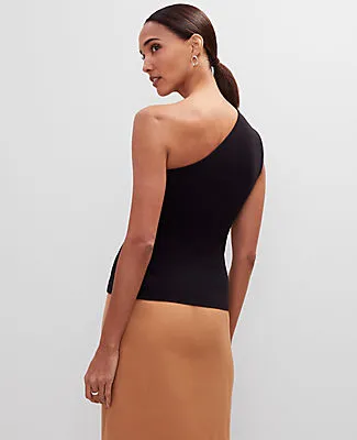 Ann Taylor Petite Ruched One Shoulder Top sold by Ann Taylor product image thumbnail 2