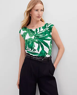 Ann Taylor Floral Linen Blend Top sold by Ann Taylor