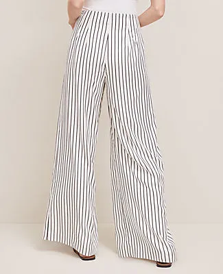 Ann Taylor The Side-Zip Wide-Leg Pant in Twill sold by Ann Taylor product image thumbnail 3