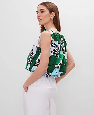 Ann Taylor Floral Gathered Bubble Hem Top sold by Ann Taylor product image thumbnail 3