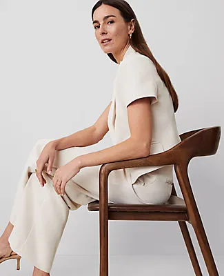 Ann Taylor The Short Sleeve Blazer in Fluid Crepe sold by Ann Taylor product image thumbnail 4